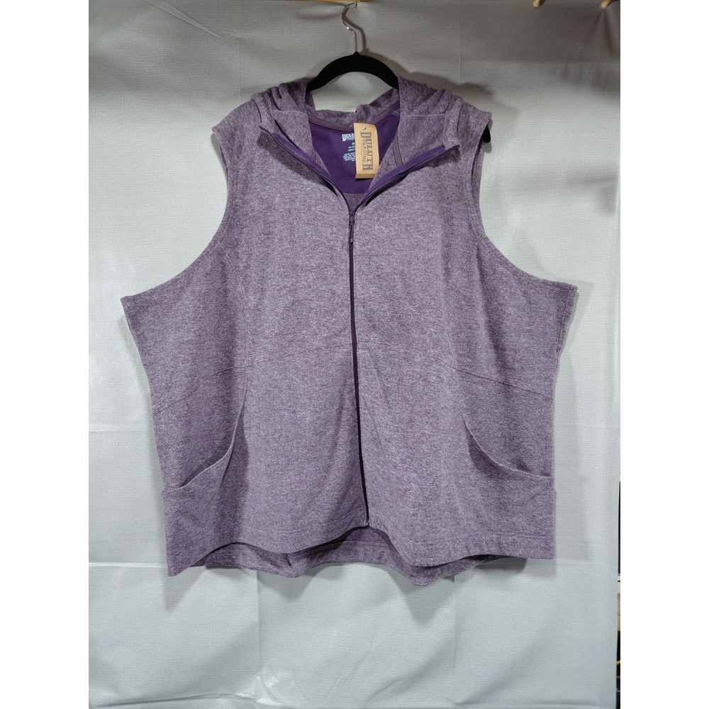 Duluth Trading Co Women's Plus‎ Frost Lake Hooded Vest 4X Heathered Purple